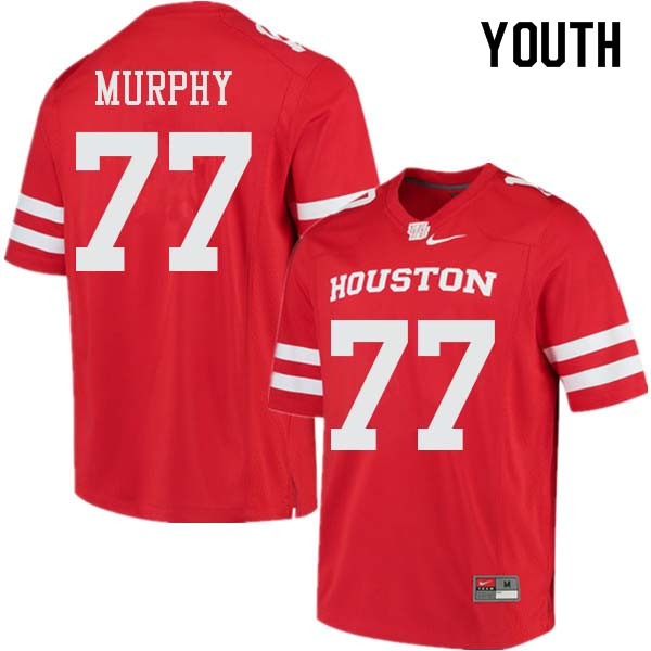 Youth #77 Keenan Murphy Houston Cougars College Football Jerseys Sale-Red - Click Image to Close